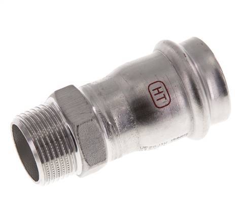 Racor a presión - 28 mm hembra y R 3/4'' macho - Acero inoxidable