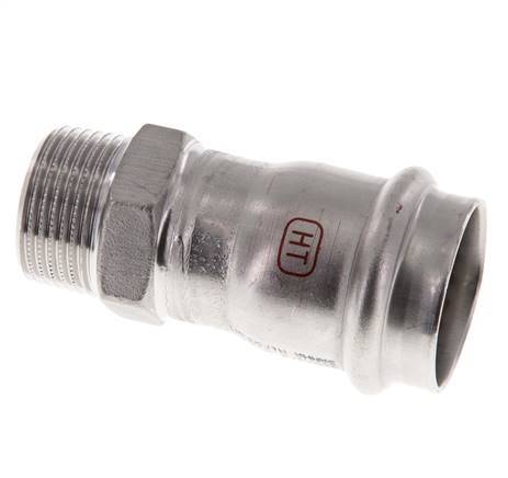 Racor a presión - 28 mm hembra y R 3/4'' macho - Acero inoxidable