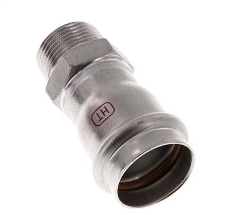 Racor a presión - 28 mm hembra y R 3/4'' macho - Acero inoxidable