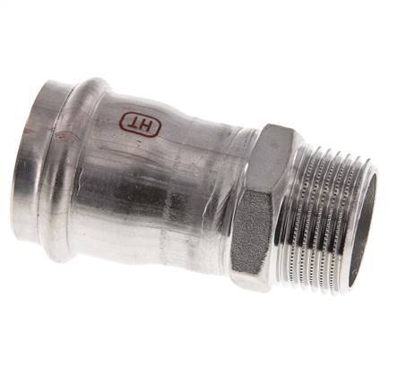 Racor a presión - 35 mm hembra y R 1'' macho - Acero inoxidable