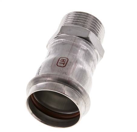 Racor a presión - 35 mm hembra y R 1'' macho - Acero inoxidable