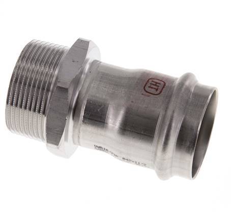Press Fitting - 42mm Female & R 1-1/2'' Male - Stainless Steel