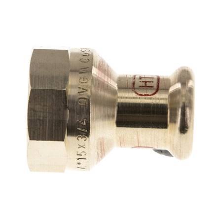 Press Fitting - 15mm Female & Rp 3/4'' Female - Copper alloy