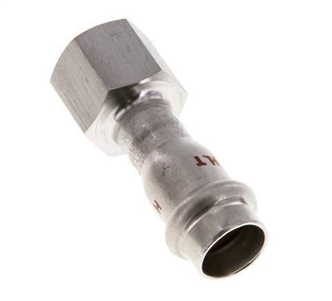 Press Fitting - 15mm Female & Rp 1/2'' Female - Stainless Steel