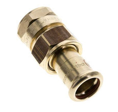 Racor de unión a presión - 18 mm hembra y Rp 3/4'' hembra - Aleación de cobre junta plana