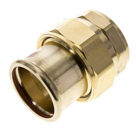 Racor de unión a presión - 54mm Hembra & Rp 2'' Hembra - Aleación de cobre Junta plana