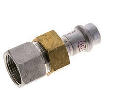 Union Press Fitting - 15mm Female & Rp 3/4'' Female - Stainless Steel Flat Sealing