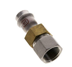 Unión Prensada - 18mm Hembra & Rp 3/4'' Hembra - Acero Inoxidable Junta Plana