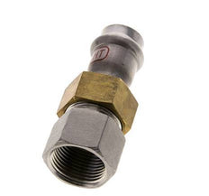 Unión Prensada - 18mm Hembra & Rp 3/4'' Hembra - Acero Inoxidable Junta Plana