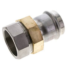 Racor de unión a presión - 54 mm hembra y Rp 2'' hembra - Acero inoxidable con junta plana
