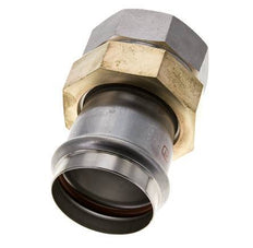 Racor de unión a presión - 54 mm hembra y Rp 2'' hembra - Acero inoxidable con junta plana