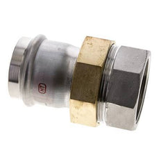 Racor de unión a presión - 54 mm hembra y Rp 2'' hembra - Acero inoxidable con junta plana
