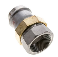 Racor de unión a presión - 54 mm hembra y Rp 2'' hembra - Acero inoxidable con junta plana
