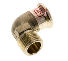 90deg Elbow Press Fitting - 18mm Female & R 1/2'' Male - Copper alloy