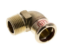 90deg Elbow Press Fitting - 18mm Female & R 1/2'' Male - Copper alloy