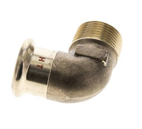 90deg Elbow Press Fitting - 22mm Female & R 3/4'' Male - Copper alloy