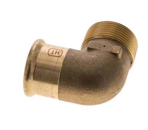 90deg Elbow Press Fitting - 35mm Female & R 1-1/4'' Male - Copper alloy