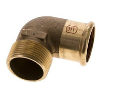90deg Elbow Press Fitting - 35mm Female & R 1-1/4'' Male - Copper alloy