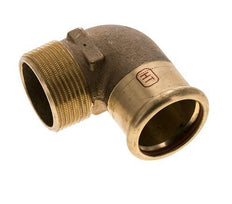 90deg Elbow Press Fitting - 35mm Female & R 1-1/4'' Male - Copper alloy