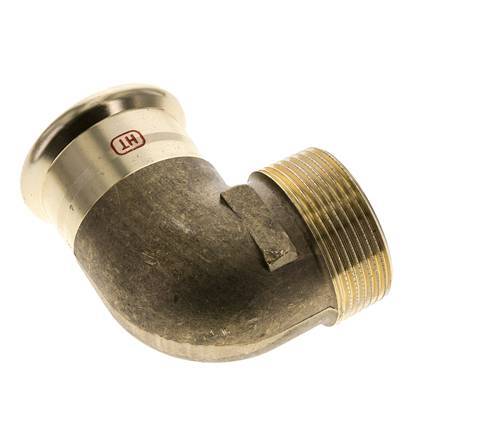 90deg Elbow Press Fitting - 42mm Female & R 1-1/2'' Male - Copper alloy