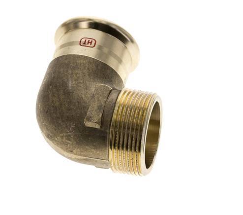 90deg Elbow Press Fitting - 42mm Female & R 1-1/2'' Male - Copper alloy
