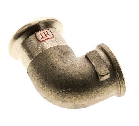 90deg Elbow Press Fitting - 22mm Female & Rp 1/2'' Female - Copper alloy