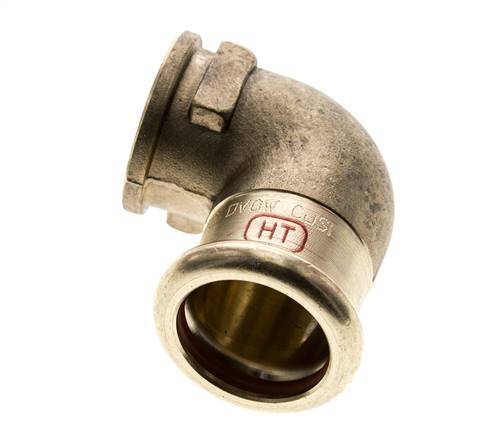 90deg Elbow Press Fitting - 22mm Female & Rp 1/2'' Female - Copper alloy