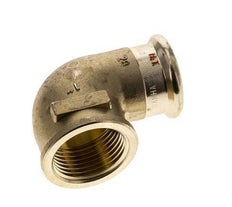 Racor a presión de 90 grados - Hembra de 28 mm y hembra de 1'' - Aleación de cobre