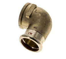 Racor a presión de 90 grados - Hembra de 28 mm y hembra de 1'' - Aleación de cobre