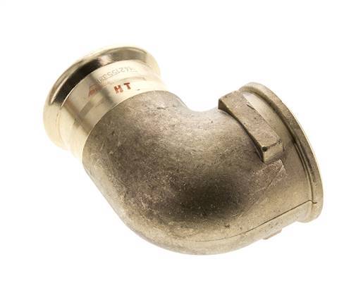 Accesorio a presión codo de 90 grados - 42 mm hembra y Rp 1-1/2'' hembra - Aleación de cobre