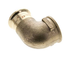 Accesorio a presión codo de 90 grados - 42 mm hembra y Rp 1-1/2'' hembra - Aleación de cobre