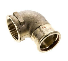 Accesorio a presión codo de 90 grados - 42 mm hembra y Rp 1-1/2'' hembra - Aleación de cobre