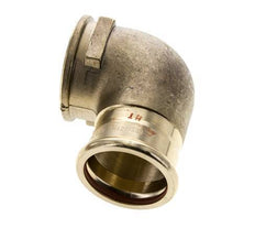 Accesorio a presión codo de 90 grados - 42 mm hembra y Rp 1-1/2'' hembra - Aleación de cobre