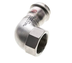 90deg Elbow Press Fitting - 35mm Female & Rp 1-1/4'' Female - Stainless Steel