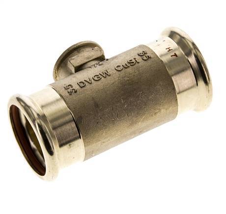 Tee Press Fitting - 35mm Hembra & Rp 1/2'' Hembra - Aleación de cobre
