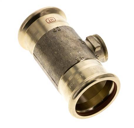 Tee Press Fitting - 42mm Hembra & Rp 1/2'' Hembra - Aleación de cobre
