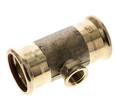 Tee Press Fitting - 42mm Hembra & Rp 1/2'' Hembra - Aleación de cobre