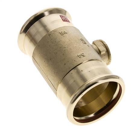 Tee Press Fitting - 54mm Hembra & Rp 1/2'' Hembra - Aleación de cobre