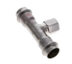 Tee Press Fitting - 22mm Hembra & Rp 1/2'' Hembra - Acero Inoxidable