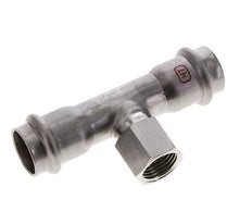Tee Press Fitting - 22mm Hembra & Rp 1/2'' Hembra - Acero Inoxidable
