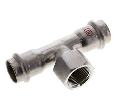Tee Press Fitting - 22mm Hembra & Rp 3/4'' Hembra - Acero Inoxidable