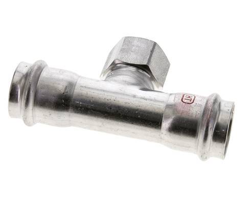Tee Press Fitting - 28mm Hembra & Rp 3/4'' Hembra - Acero Inoxidable