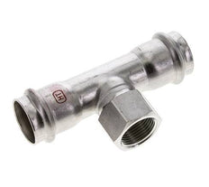 Tee Press Fitting - 28mm Hembra & Rp 3/4'' Hembra - Acero Inoxidable