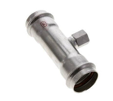Tee Press Fitting - 42mm Female & Rp 1/2'' Female - Stainless Steel