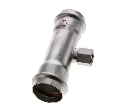 Tee Press Fitting - 42mm Female & Rp 1/2'' Female - Stainless Steel