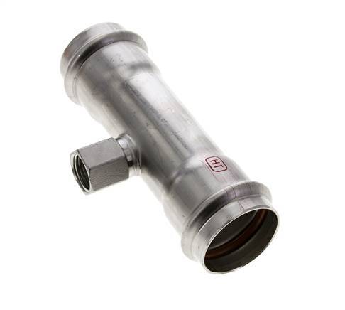 Tee Press Fitting - 42mm Female & Rp 1/2'' Female - Stainless Steel