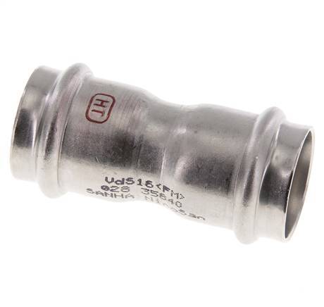 Racor a presión - 28 mm hembra - Acero inoxidable