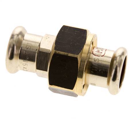 Racor de unión - 15mm Hembra - Aleación de cobre Junta plana
