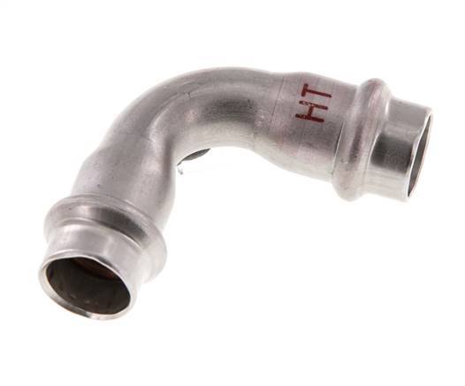 90deg Elbow Press Fitting - 15mm Female - Stainless Steel