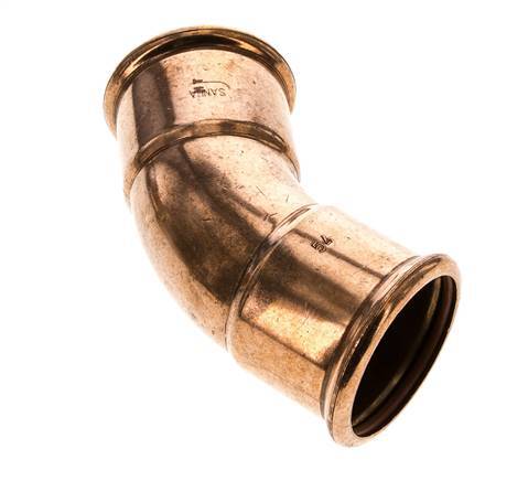 45deg Elbow Press Fitting - 54mm Female - Copper alloy